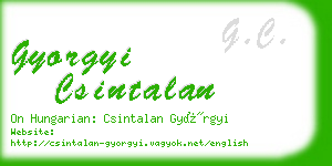 gyorgyi csintalan business card